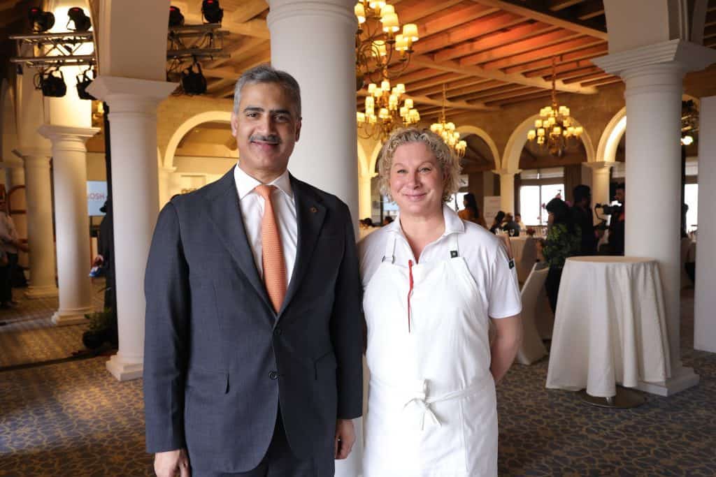 Chef Ana Ros with Satyajeet Krishnan, Area Director Operations, and General Manager – Taj Mahal, New Delhi