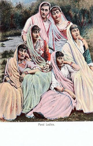 One of the most popular early postcards of Parsees was this arresting composite portrait by Clifton & Co. The original albumen likely dates to the late 1890s. Image courtesy: Clifton & Co., Mumbai via Wikipedia Commons