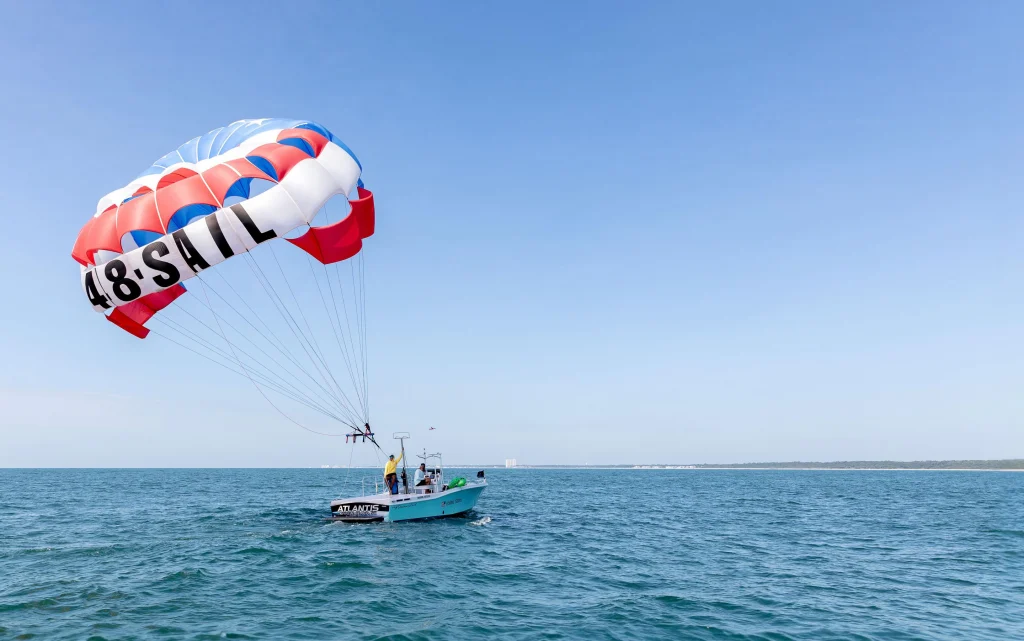 Parasailing at Myrtle Beach, South Carolina, USA