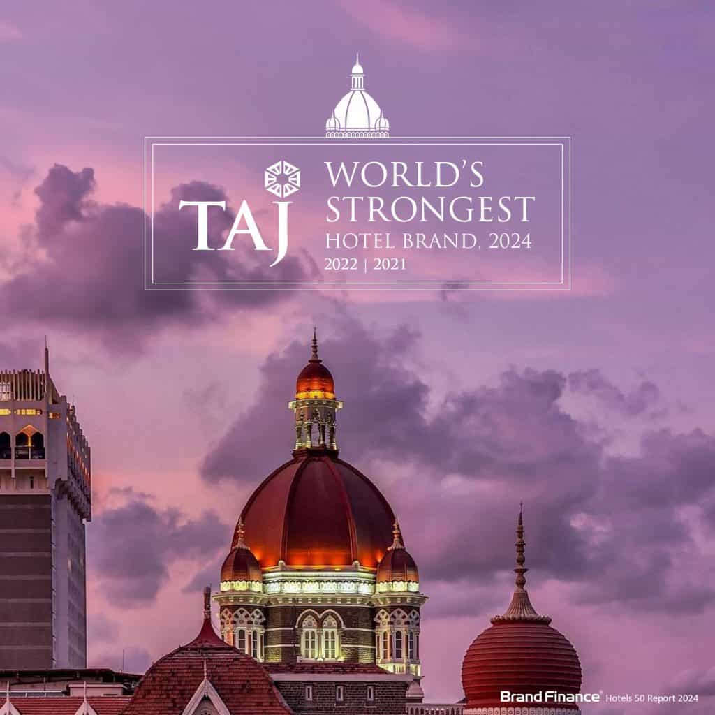 TAJ is world's strongest hotel brand 2024