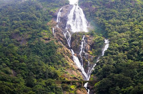 Dudhsagar Waterfalls, Goa- Must-Visit Places to Travel in August (Image Courtesy: Wikimedia Commons)