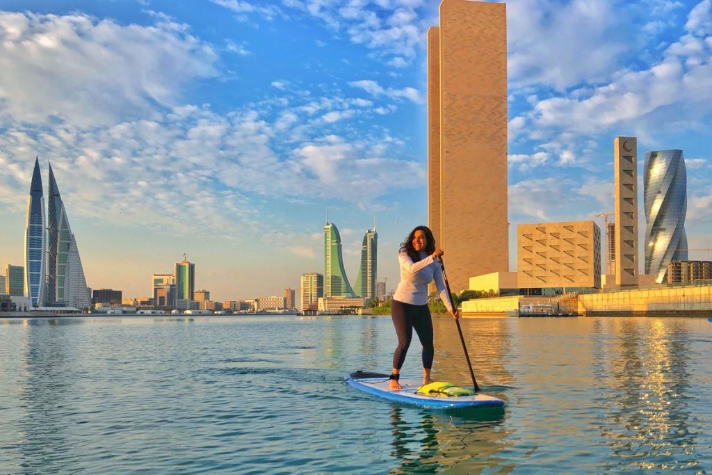 Paddle Boarding at Bahrain Beach