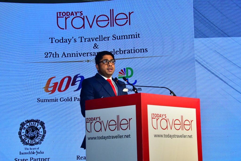 Yogendra Agnihotri made a presentation on Radisson Cares  at Today's Traveller Summit and Awards 2024