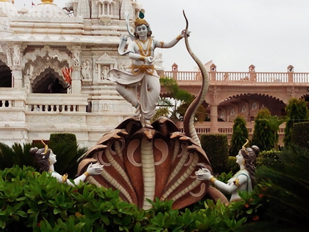 An Idol depicting Krishna's Dance on Kaliya Nag's head