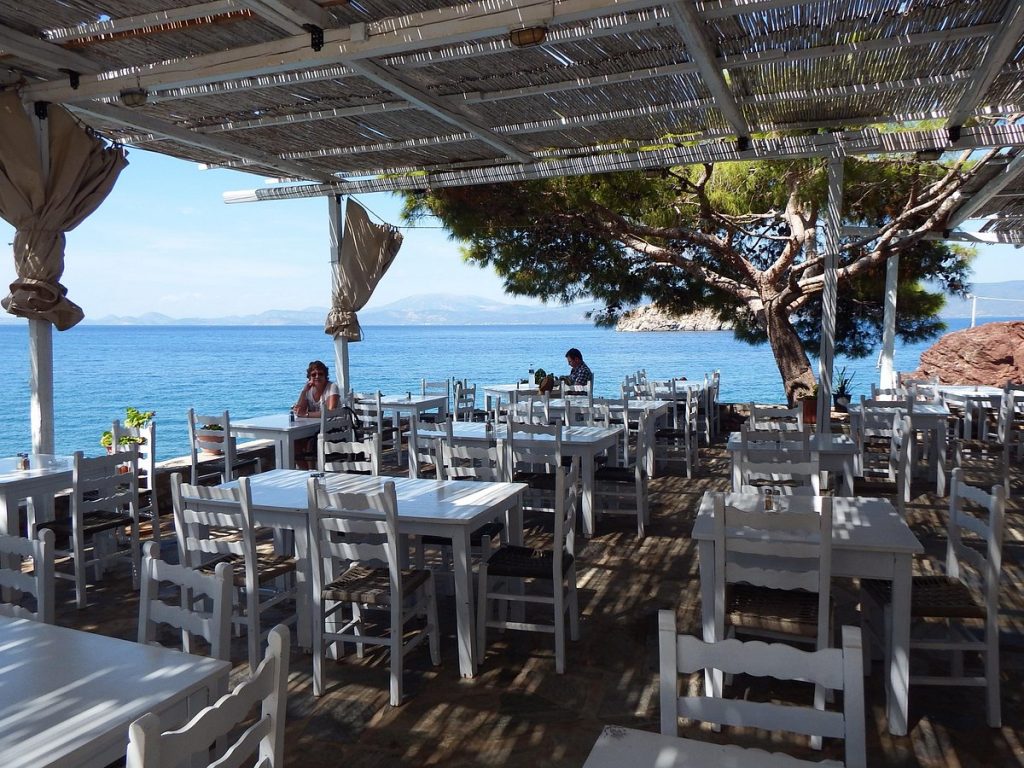 Tavern in Hydra, Greece