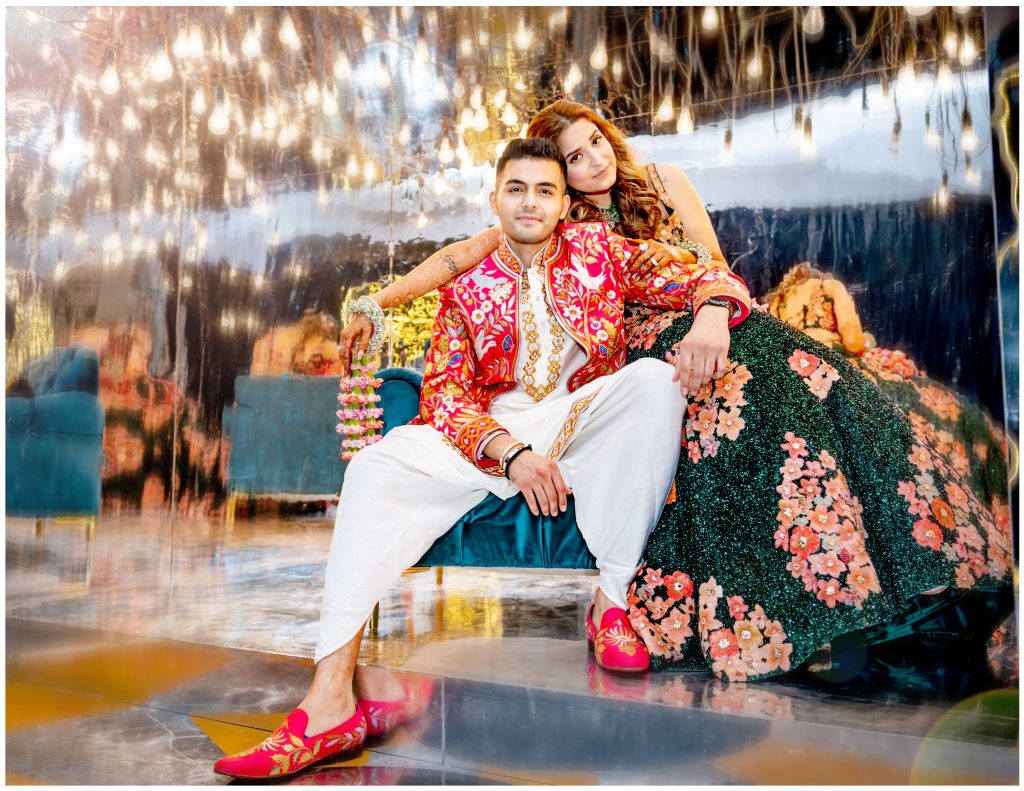 Wedding Couple in ethnic attire(image courtesy:  Rising Events)