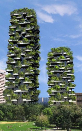 Bosco Verticale towers in Milan, Italy Image courtesy: Nguyen Tan Tin via Wikipedia Commons