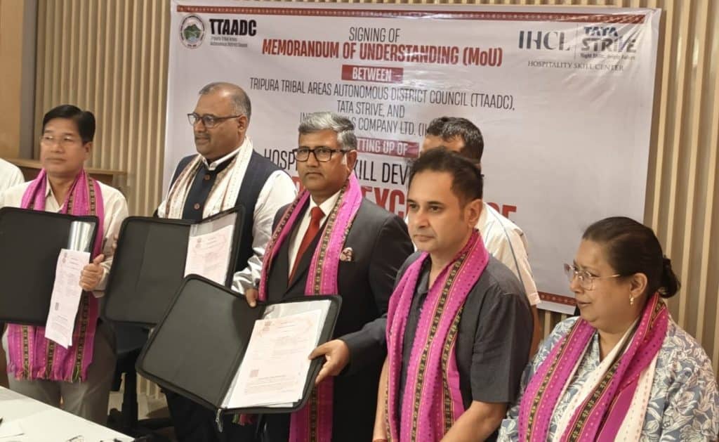 IHCL and Tata STRIVE partner with Tripura Tribal Areas Autonomous District Council to launch a skill centre in Tripura