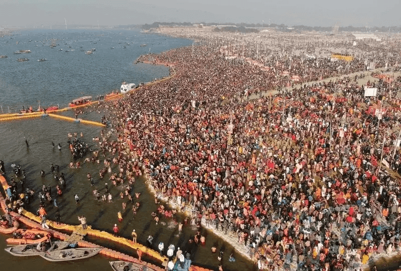 Mela Aerial Shot - Maha Kumbh 2025 ( source: FMT)