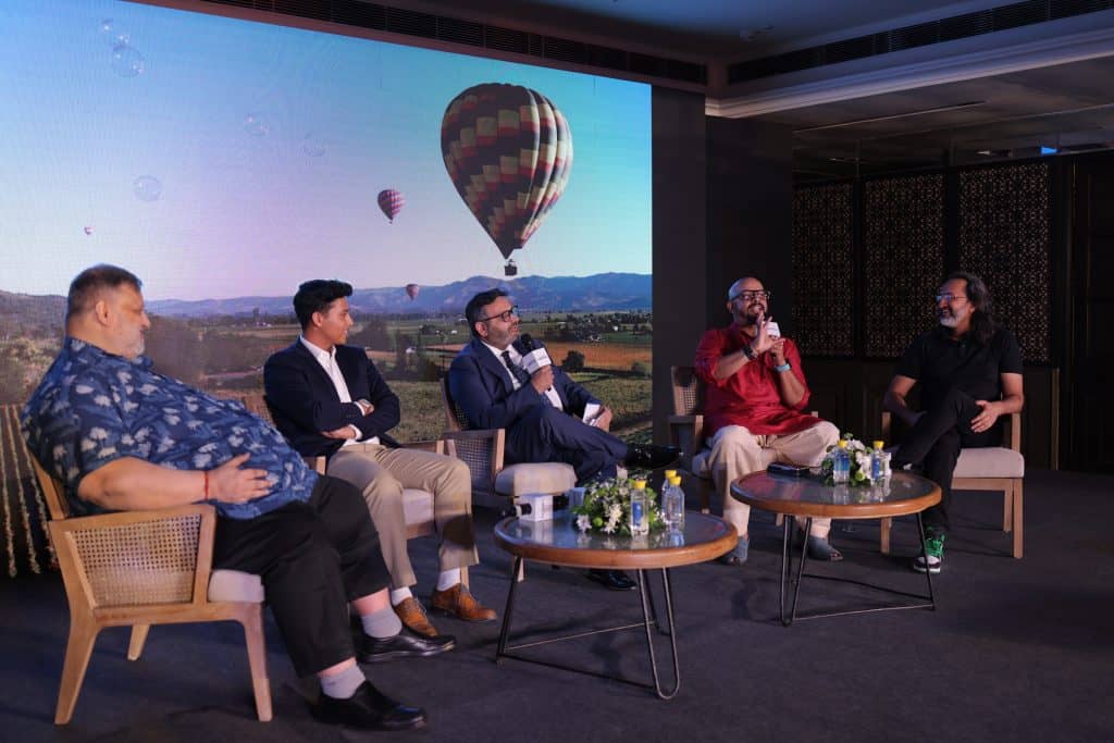 Panel left to right: Sourish Bhattacharya, Daivik Mohan, Chetan Vohra, Murali Kartik, Papa CJ