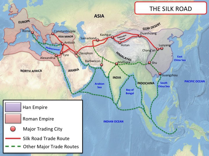 Silk Road Map - Source; flickr