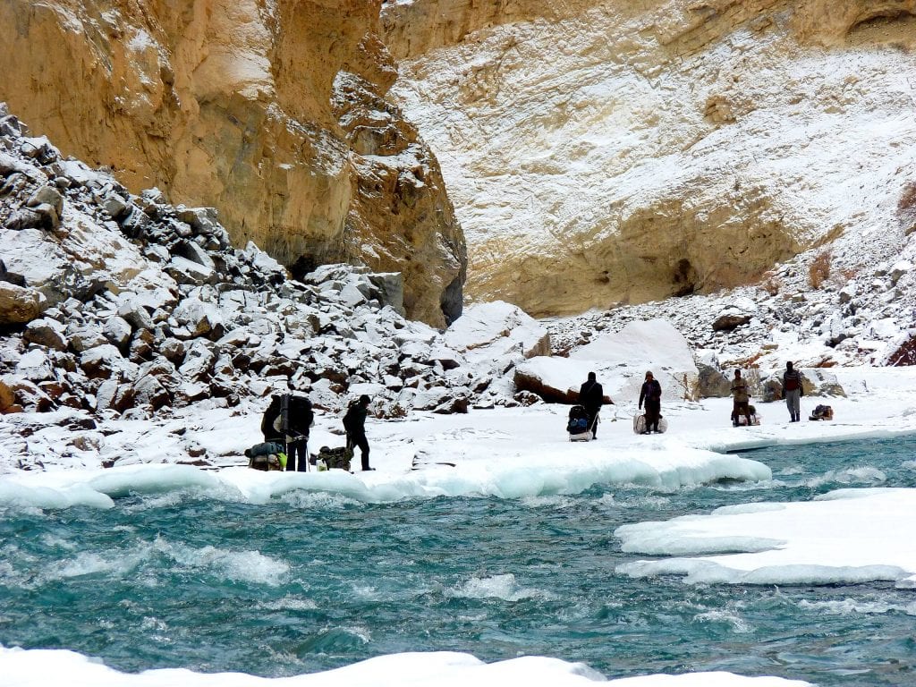 The Chadar Trek ( source: Wikimedia Commons )