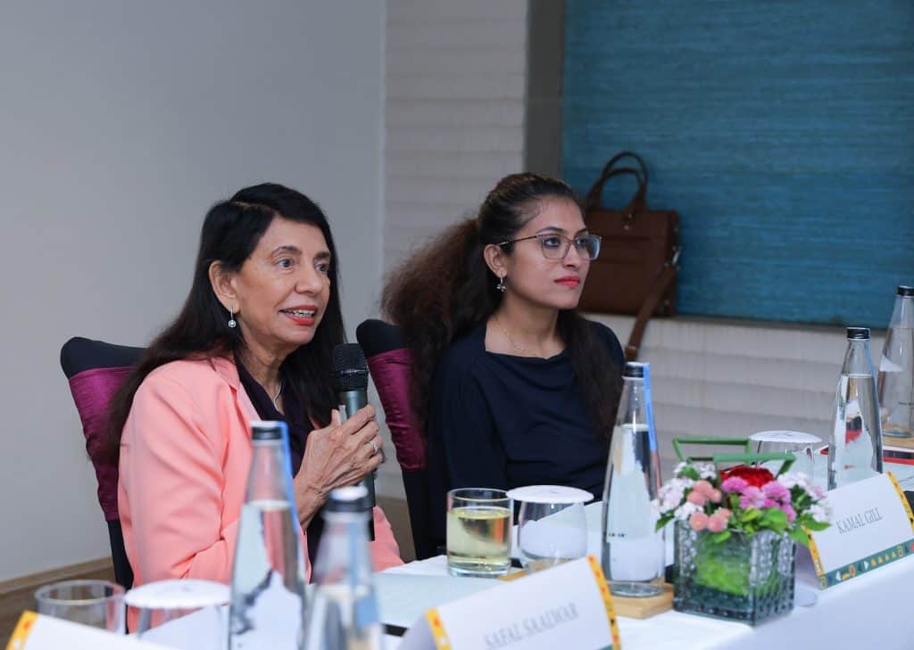  Right: Deepika Nair, Marketing and Trade Officer, South African Tourism & Left: Kamal Gill, Executive Editor of Today’s Traveller and Managing Director of Gill India Group. 