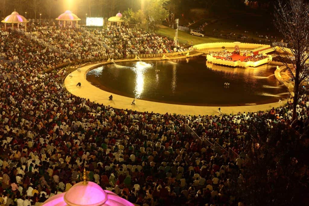 Crowd celebrating Lord Shiva - Mahashivratri 2025: A night of divine infinite light