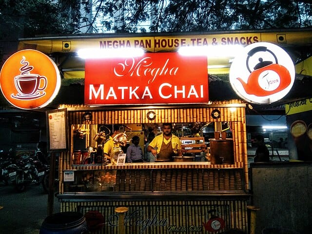 Matka Chai shop - informal chai cafes like these are popular community pit stops - image courtesy Wikimedia Commons