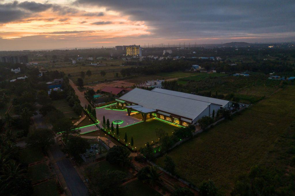 Night Aerial shot - Ocean Convention Center