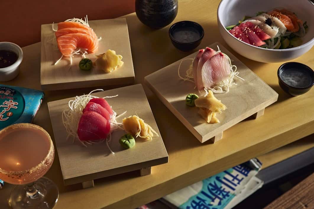 Restaurants in Tel Aviv: Inspired by traditional izakayas—informal Japanese sake bars—Saka-Ba’s menu offers a selection of small dishes paired with a variety of Japanese alcohol. Image courtesy: Amir Menachem